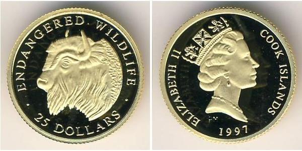25 Dollar Cook Islands 金 
