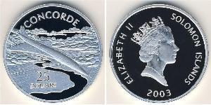 25 Dollar Solomon Islands 銀 