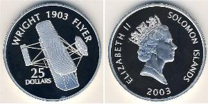 25 Dollar Solomon Islands 銀 