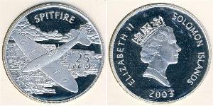 25 Dollar Solomon Islands 銀 