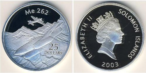 25 Dollar Solomon Islands 銀 