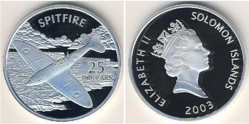 25 Dollar Solomon Islands 銀 