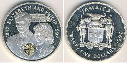 25 Dollaro Giamaica (1962 - ) Argento 