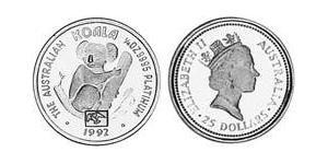 25 Dollaro Australia (1939 - ) Platino Elisabetta II (1926-2022)