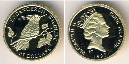 25 Dólar Islas Cook Oro 
