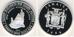 25 Dólar Jamaica (1962 - ) Plata 