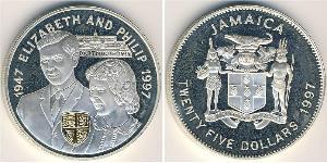 25 Dólar Jamaica (1962 - ) Plata 