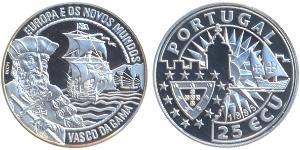 25 Ecu Portogallo (1975 - ) Argento 