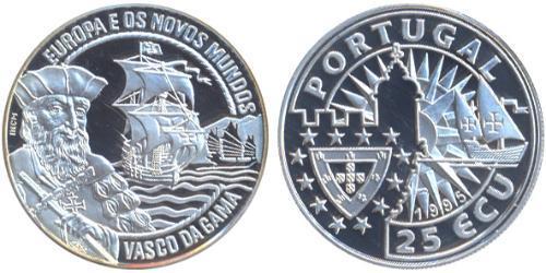 25 Ecu Portogallo (1975 - ) Argento 