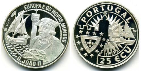 25 Ecu Portogallo (1975 - ) Argento 