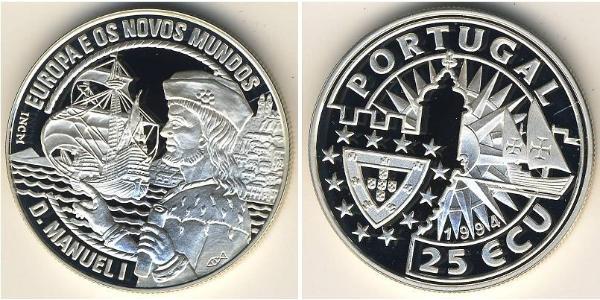 25 Ecu Portogallo (1975 - ) Argento 