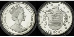 25 Ecu Île de Man  Elizabeth II (1926-2022)