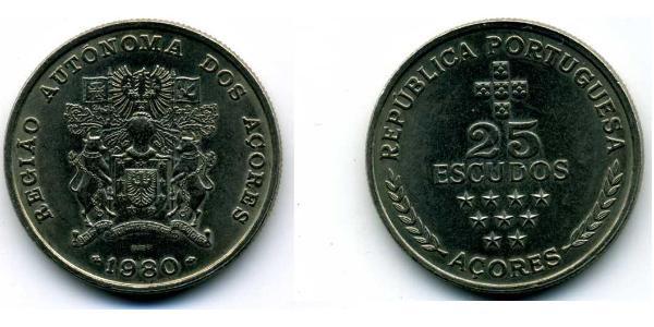 25 Escudo Açores Cuivre/Nickel 