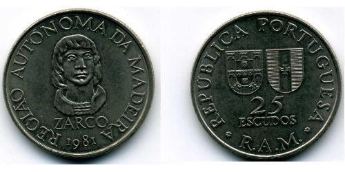 25 Escudo Portugal / Madeira Kupfer/Nickel 