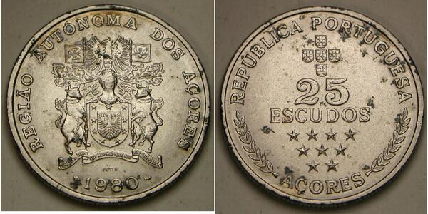 25 Escudo Azores Níquel/Cobre 