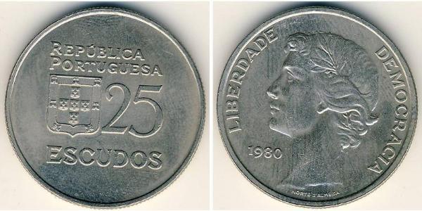 25 Escudo 葡萄牙 銅/镍 