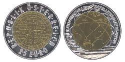 25 Euro Republik Österreich (1955 - ) Bimetall 