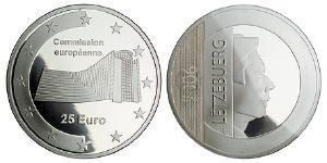 25 Euro Luxemburgo Plata 