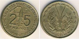 25 Franc African Union Alluminio/Bronzo 