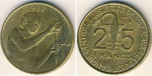 25 Franc African Union Bronze/Aluminium 