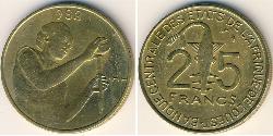 25 Franc 非洲联盟 青铜/铝 