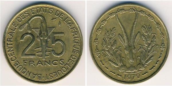 25 Franc 非洲联盟 青铜/铝 