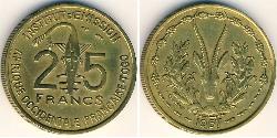 25 Franc Togo 黃銅 