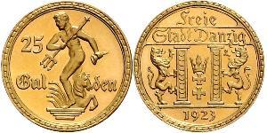 25 Gulden Gdansk (1920-1939) Gold 