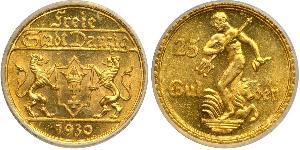 25 Gulden Gdansk (1920-1939) Gold 