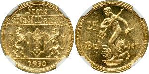 25 Gulden Gdansk (1920-1939) Gold 