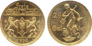 25 Gulden Gdansk (1920-1939) Gold 