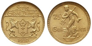 25 Gulden Gdansk (1920-1939) Gold 