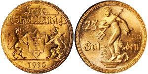 25 Gulden Gdansk (1920-1939) Gold 