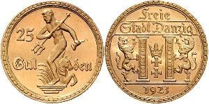 25 Gulden Gdansk (1920-1939) Gold 