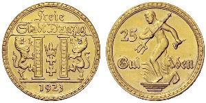 25 Gulden Gdansk (1920-1939) Gold 