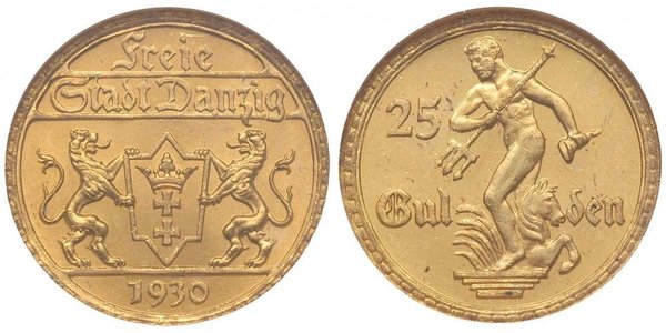 25 Gulden Gdansk (1920-1939) Gold 