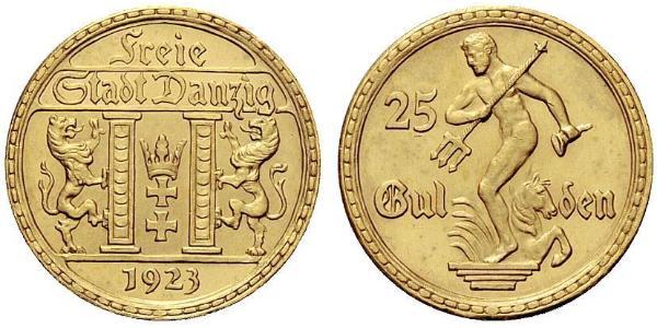 25 Gulden Gdansk (1920-1939) Gold 