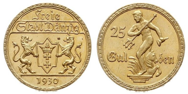 25 Gulden Gdansk (1920-1939) Gold 