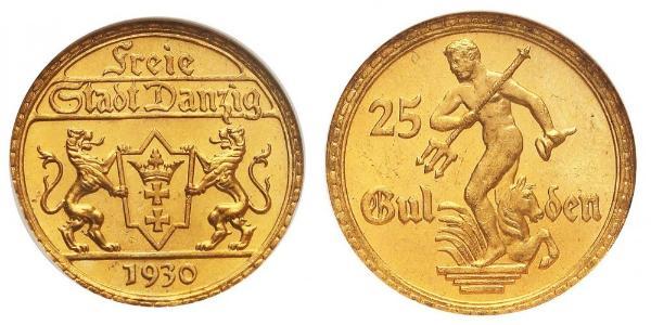25 Gulden Gdansk (1920-1939) Gold 