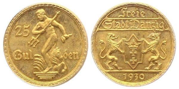 25 Gulden Gdansk (1920-1939) Gold 