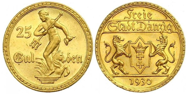 25 Gulden Gdansk (1920-1939) Or 