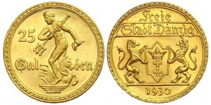 25 Gulden Gdansk (1920-1939) Oro 