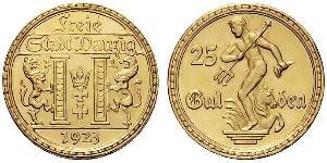 25 Gulden Gdansk (1920-1939) Oro 