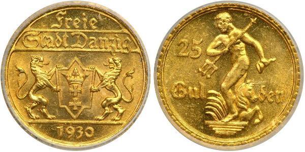 25 Gulden Gdansk (1920-1939) Oro 
