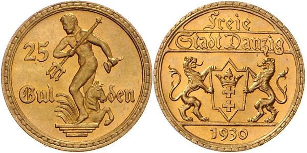 25 Gulden Gdansk (1920-1939) Oro 