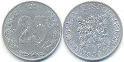 25 Heller Checoslovaquia  (1918-1992) Aluminio 