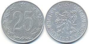 25 Heller Czechoslovakia (1918-1992) Aluminium 