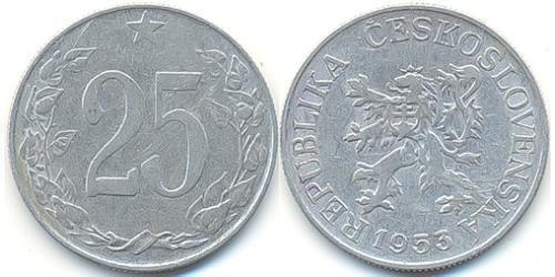 25 Heller Tchécoslovaquie  (1918-1992) Aluminium 