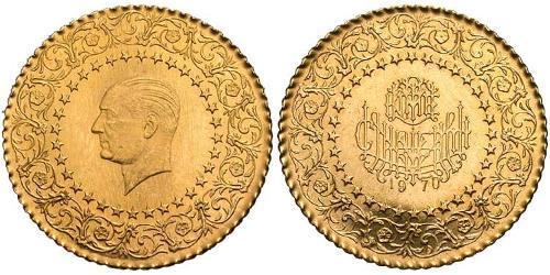 25 Kurush Türkei (1923 - ) Gold Kemal Ataturk