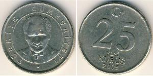 25 Kurush Türkei (1923 - ) Messing/Nickel 